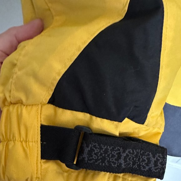 Columbia Y2K Womens L Ski Snowboard Jacket Yellow Black Liner Multi Pockets Zip - Picture 8 of 8